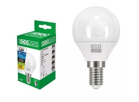 Bisonte Lampadina Led Sfera E14 8W 806lm 6400k