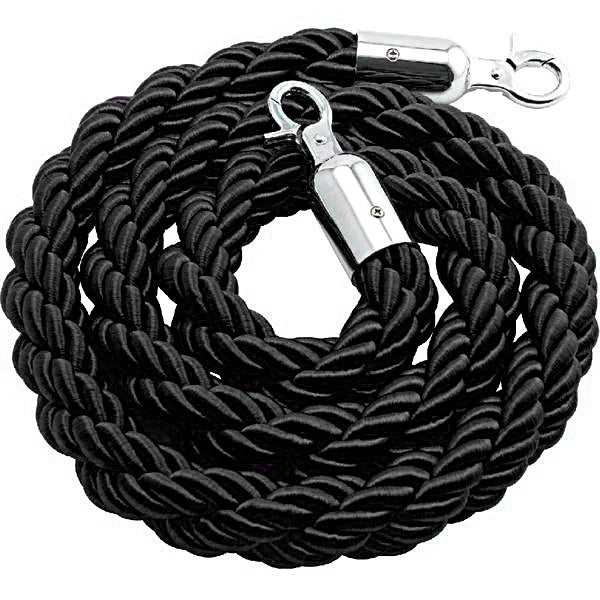 Cordone intrecciato 3 mt con moschettoni silver vari colori - blu