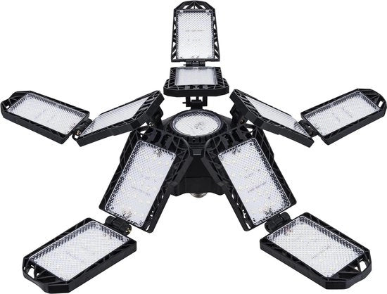 Illuminazione per Garage - LED - 10 pannelli regolabili - Kit 2 pezzi
