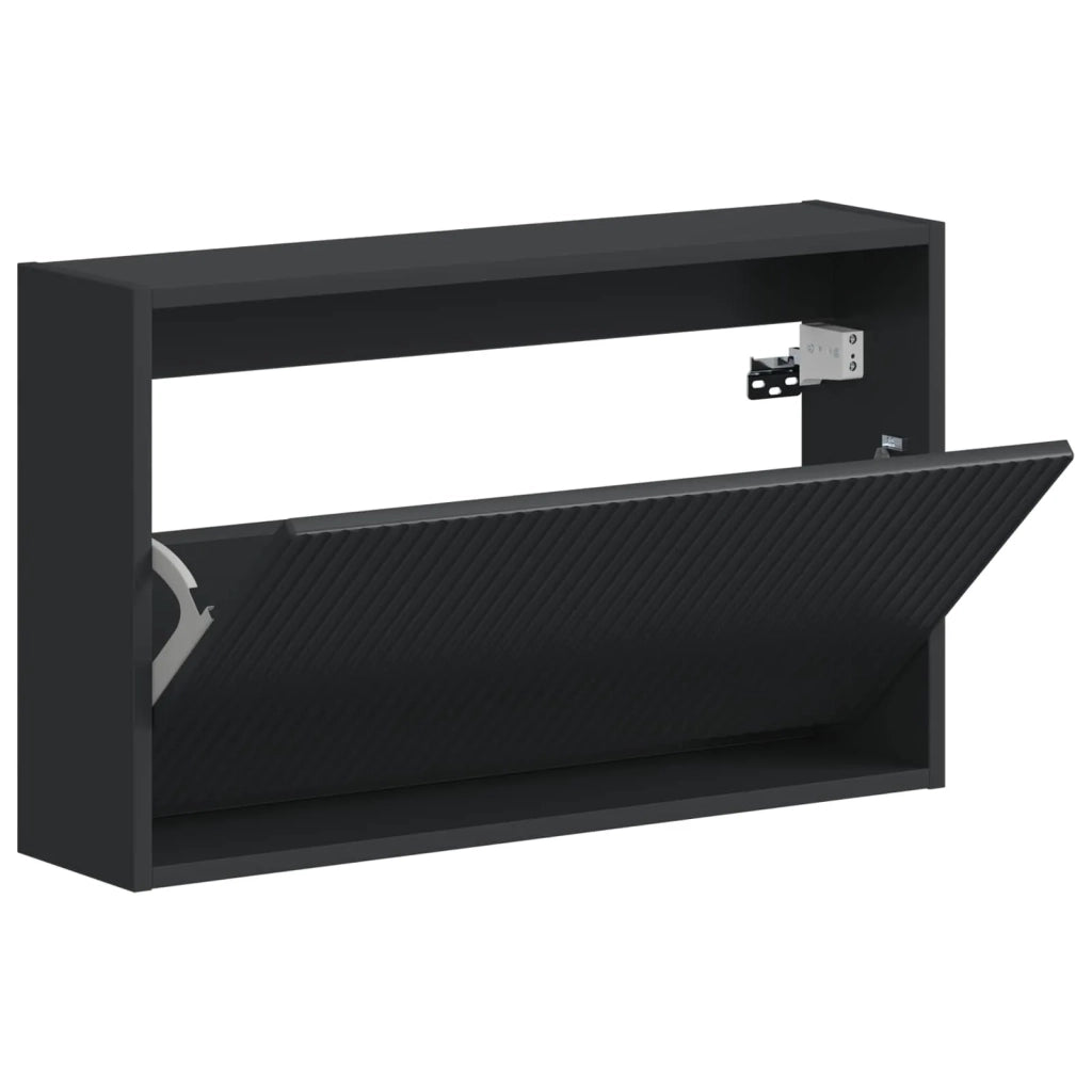 Mobiletto per Scarpe da Muro ARNHEM 71 x 17 x 43 cm Nero 896626