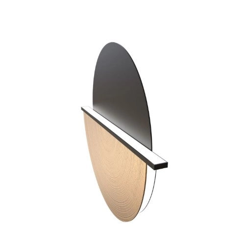 NINFEA-OS Applique da parete  nero e ottone spazzolato led integrato dimmerabile SDD 2800 - 5000k, lumen 2720 34W