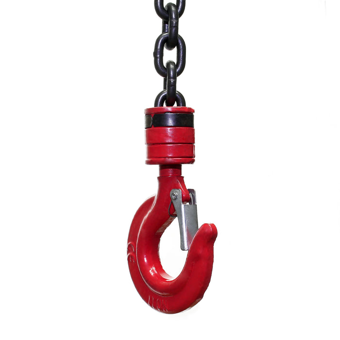 Paranco a catena manuale, max 1000 kg, con catena di 3 m, sollevamento di 2,5 m per carichi pesanti