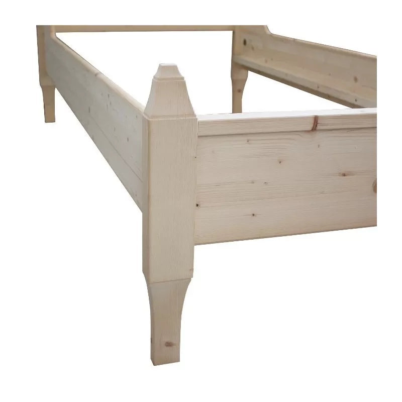 Letto singolo arte povera legno massello abete grezzo 103x210x106 - Mobili 2G