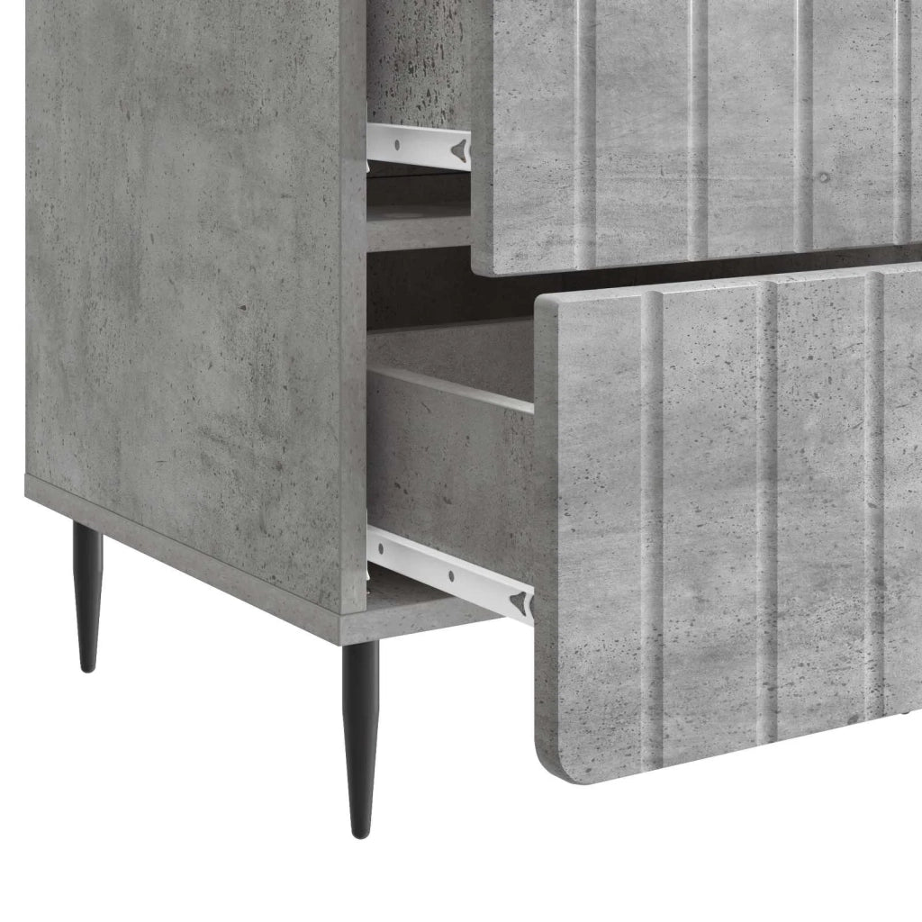 Armadio da Notte con cassetto Grigio Cemento 43x 41 x 68 cm 894328