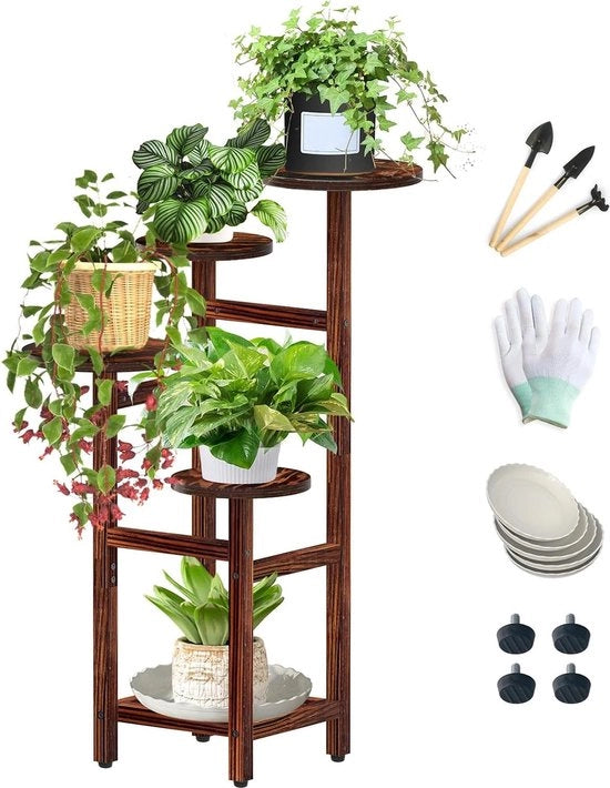 Supporto per piante con sottosupporto e attrezzo da giardino - 835 cm - rete per fiori - supporto per fiori - più gradini per fiori - rete per piante - supporto per piante - interno/esterno/balcone/tetto