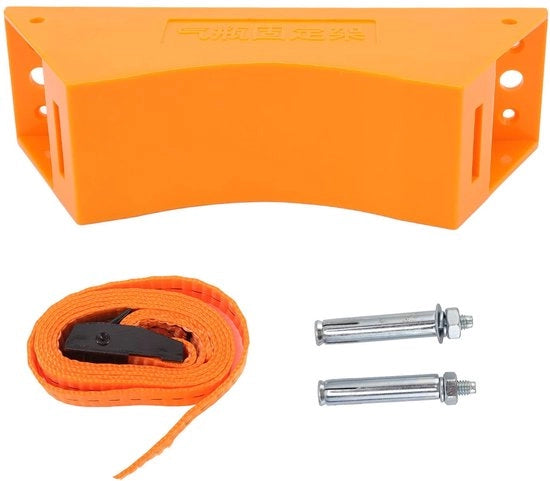 Supporto per Bottiglia di Gas - Sostegno Leggero - Supporto Per Parete/Cilindro - Catena di Sicurezza - Materiale Resistente - Struttura Solida - Ampia Applicazione - Beugola per Bottiglia di Gas