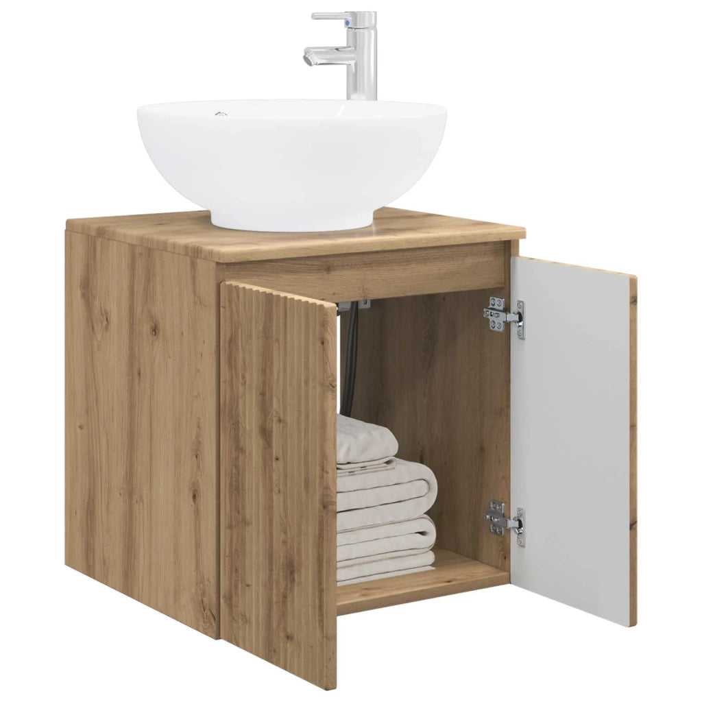 Mobile Lavabo da Parete Rovere Artigianale 49,5 x 44,5 x 65 cm