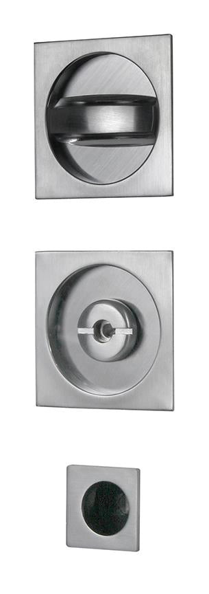 KIT MANIGLIE QUADRO PORTE SCORREVOLI C/NOTT CROMO- 1,0 pz