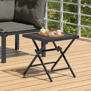 Tavolo da Giardino Pieghevole Antracite 38x38x38cm Rete Acciaio 362766