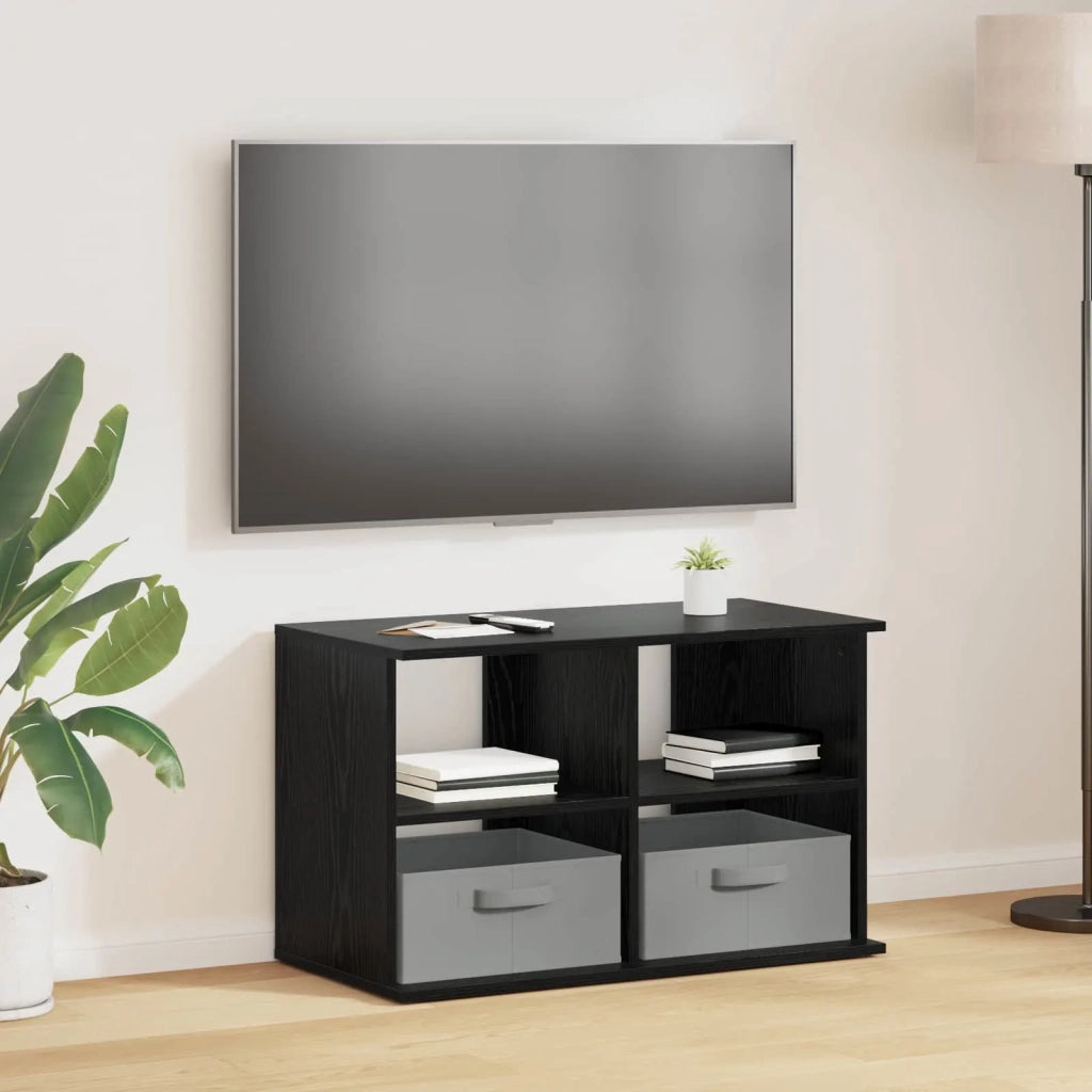 Supporto TV con cassetto Rovere Nero 79 x 40 x 48 cm 8000461