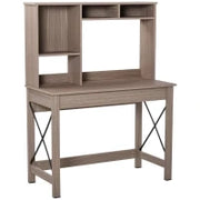 Scrivania per Computer Moderna con Ripiani Aperti, Scrivania con Libreria in Legno, Tavolo Porta PC per Computer, per Ufficio, Studio e Camera da Letto, 105x50x137.5cm, Marrone