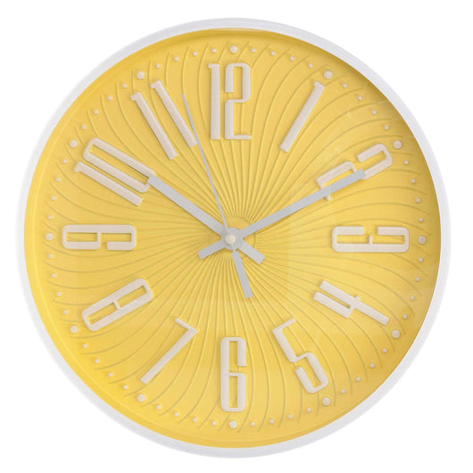 Orologio da Parete Ø30 cm in Plastica Giallo