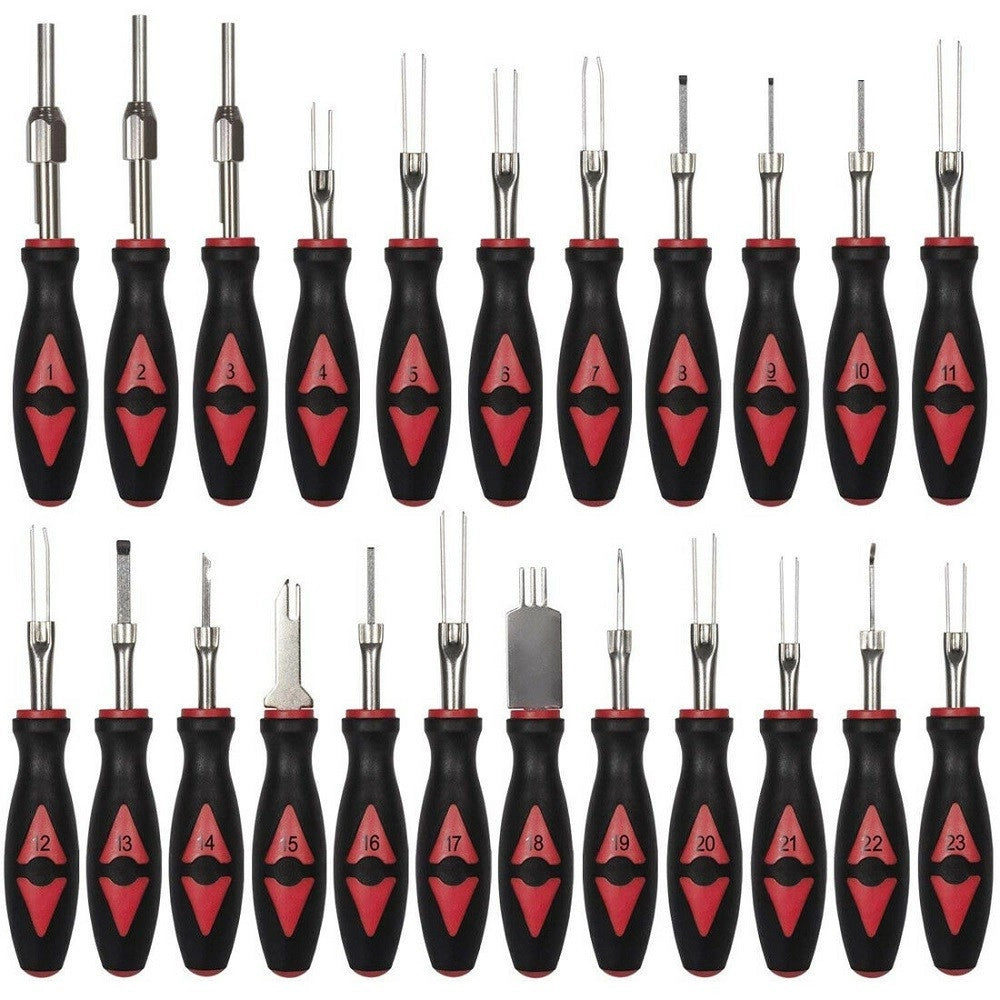 Trade Shop - Kit 23 Pz Strumenti Di Rimozione Terminale Connettori Cablaggi Elettrici Auto -