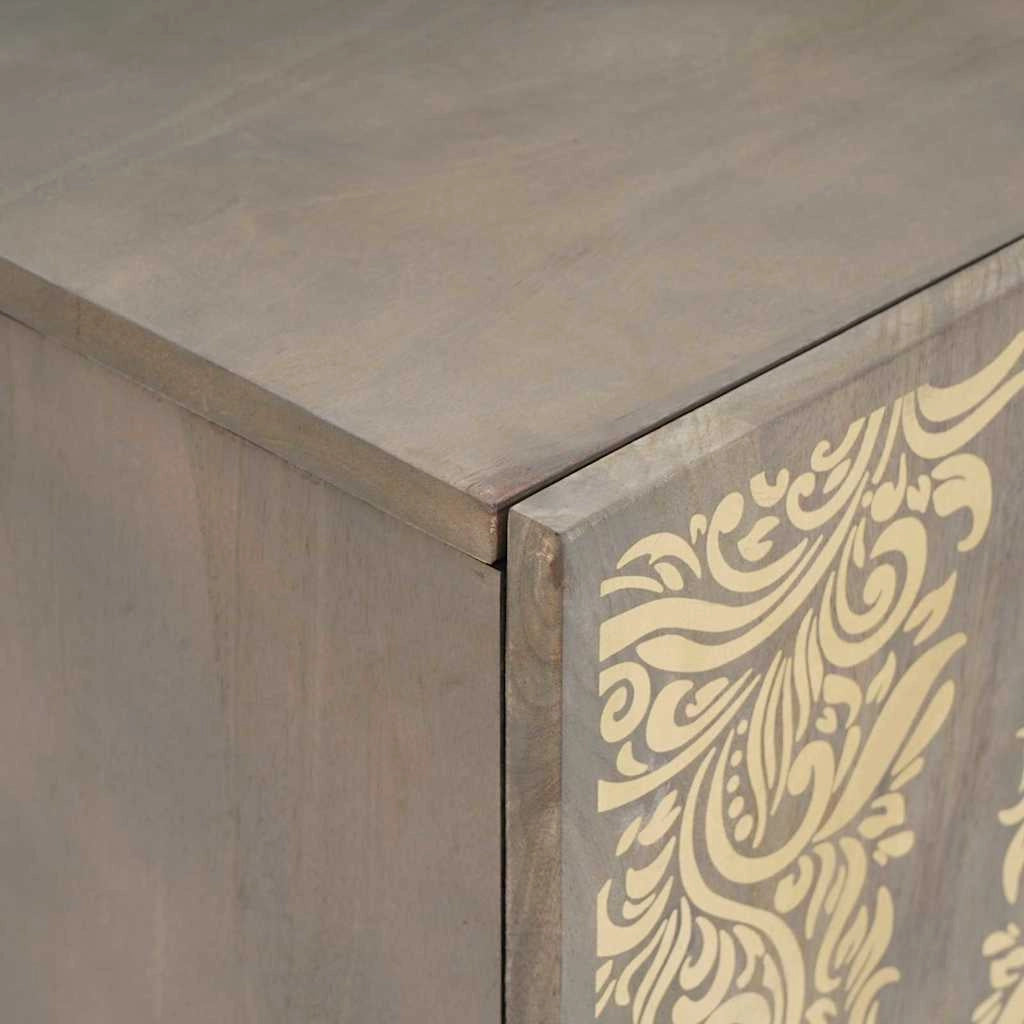 Mobile TV moderno e minimalista con pratico contenitore 105 x 33 x 46 cm in legno di mango grigio 02_0057882