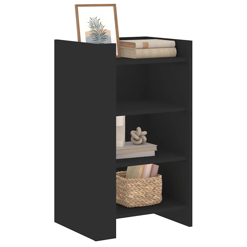 Credenza | Madia | Buffet da pranzo | Armadio da pranzo Nera 45x35x75 cm in Legno Multistrato