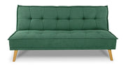 Divano letto clic clac in tessuto vellutato verde abete, divano 3 posti - Bart - DL-BA38FBC