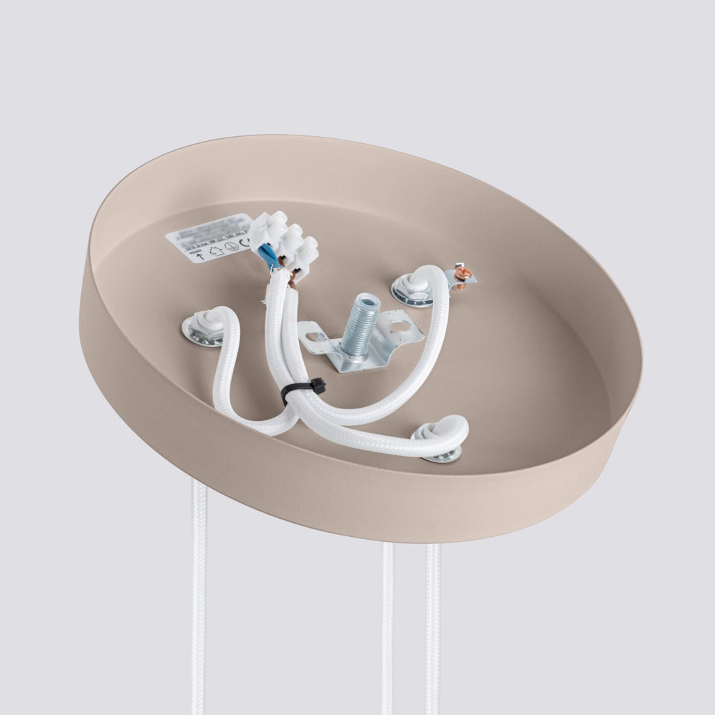 Lampada sospesa rotonda Ø20 taupe 3xGU10 Gravio Pure Lume
