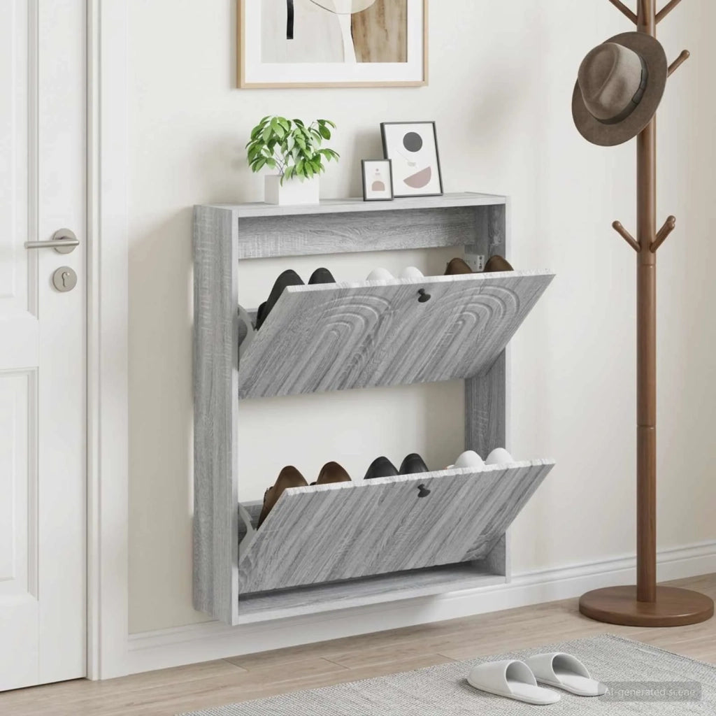Mobiletto per Scarpe da Muro ALKMAAR 71 x 17 x 86 cm 896201