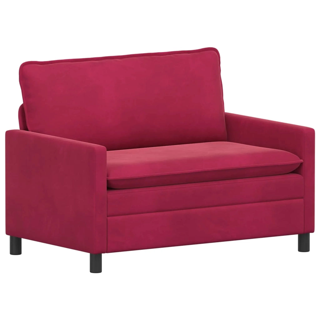 Set di divani 2 pcs Rosso Vino Velluto