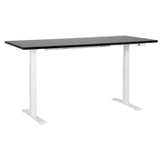 Scrivania elettrica regolabile quadrata nero e bianco 180 x 80 cm Struttura in acciaio verniciato a polvere