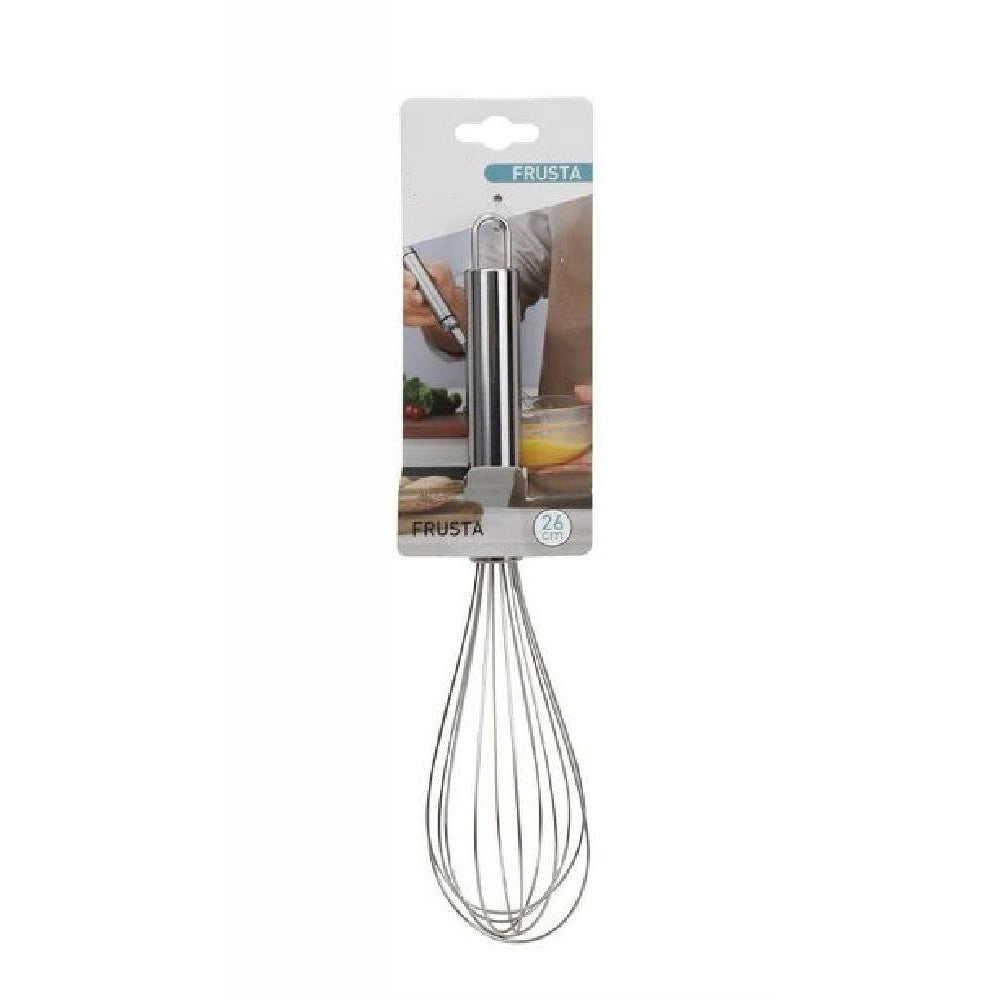 Trade Shop - Frusta 26cm Sbattitore Sbatti Uova Montare Dolce Acciaio Utensile Cucina 66198 -