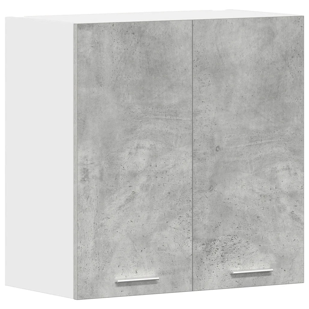 Pensile da Cucina-Mobile Cucina da Parete Grigio Cemento 60x31x60 cm Legno Multistrato