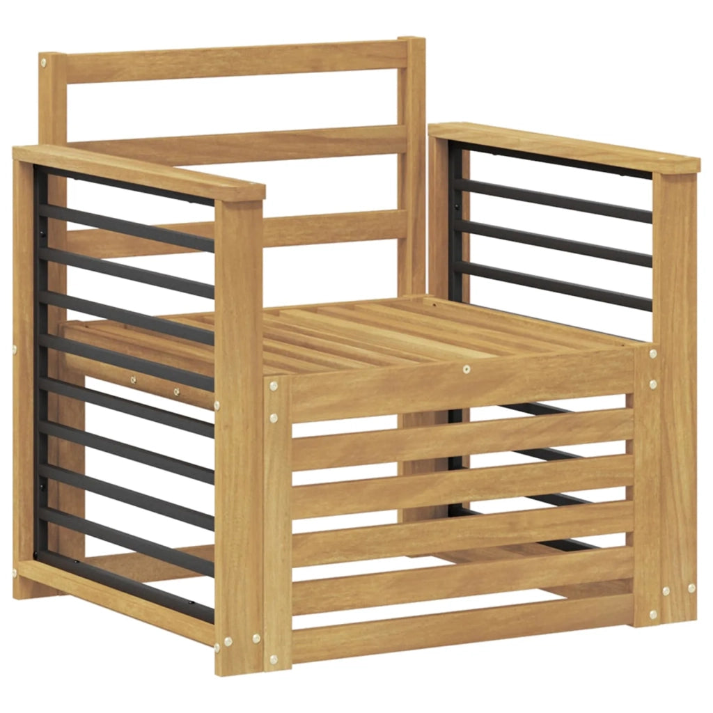 Set di divani da esterno-Sofa da giardino Legno di Acacia Massello Bianco 230407