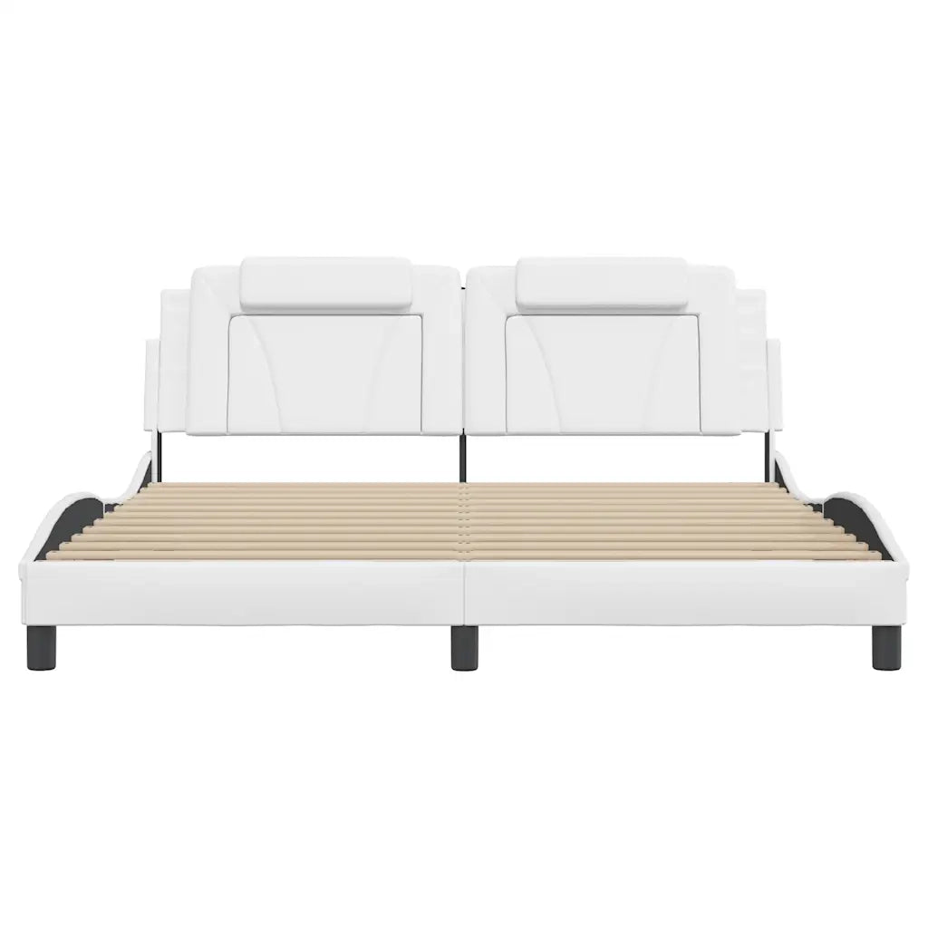 Giroletto Viana senza Materasso Bianco 180x200 cm in Similpelle 3208111