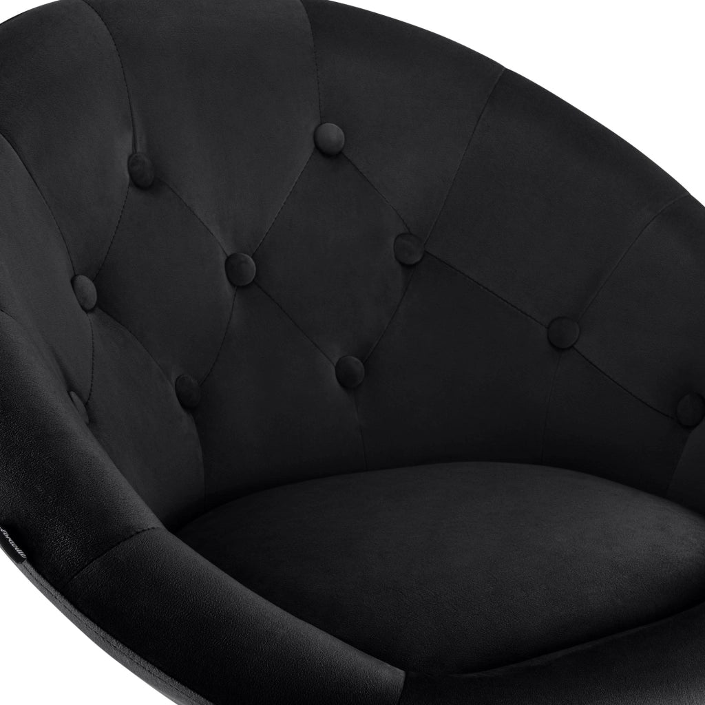 Sgabello da bar London velluto nero 3