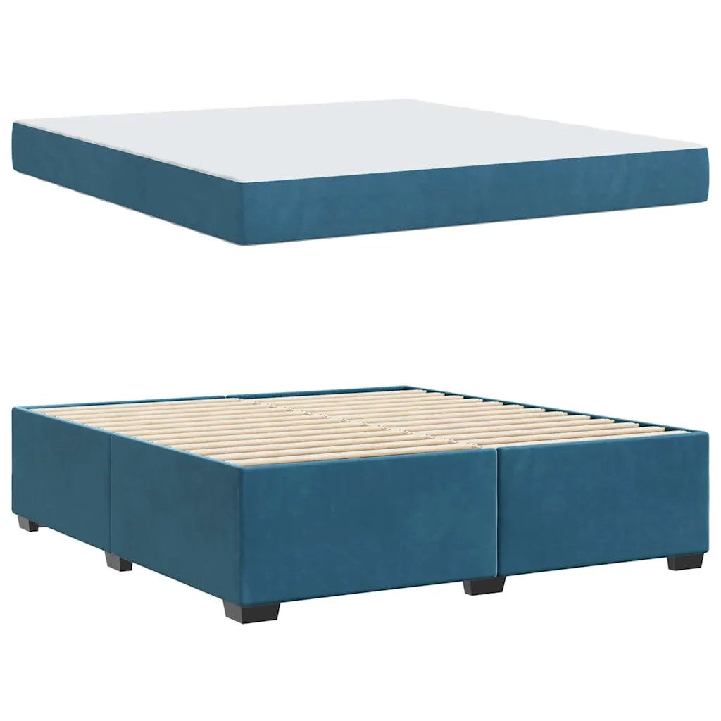 Struttura del letto Blu Scuro 180 x 200 cm Tessuto
