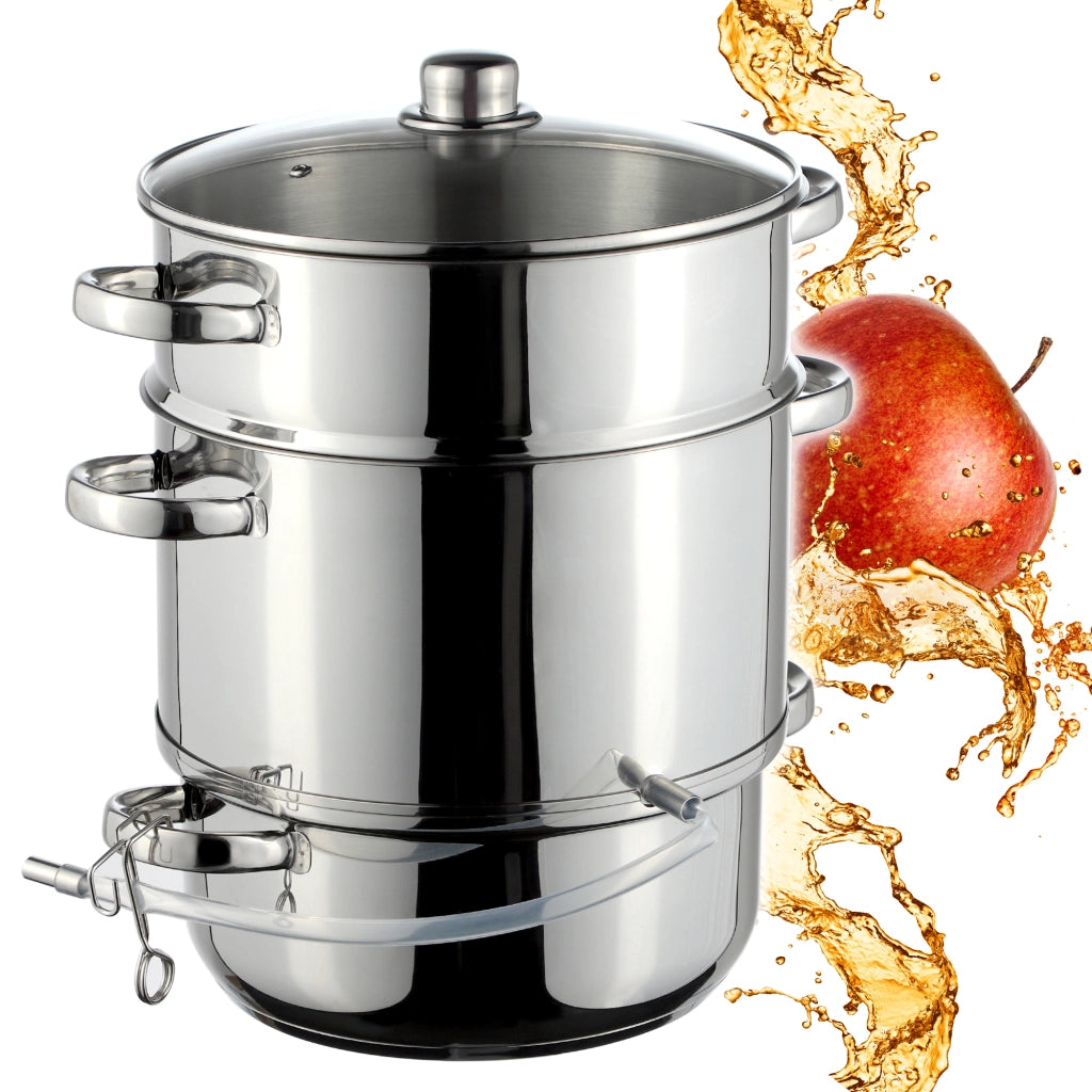 KADAX Spremiagrumi da 8 litri in acciaio inox, a vapore, a induzione e a gas, 3 in 1, grande