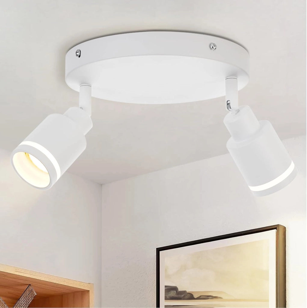 ZMH Faretto da soffitto 2 fiamme giratori a sospensione per corridoio anche parete