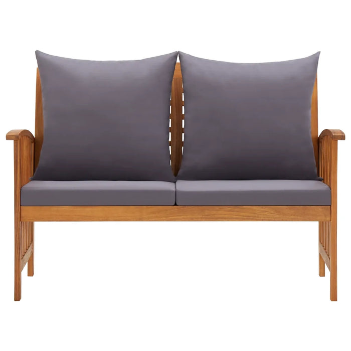 Panca da Giardino con Cuscini 119 cm in Massello Acacia 310261