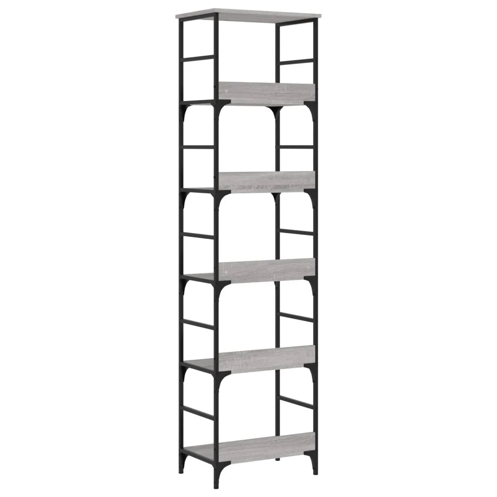 Libreria Grigio Sonoma 50x33x188,5 cm in Legno Multistrato