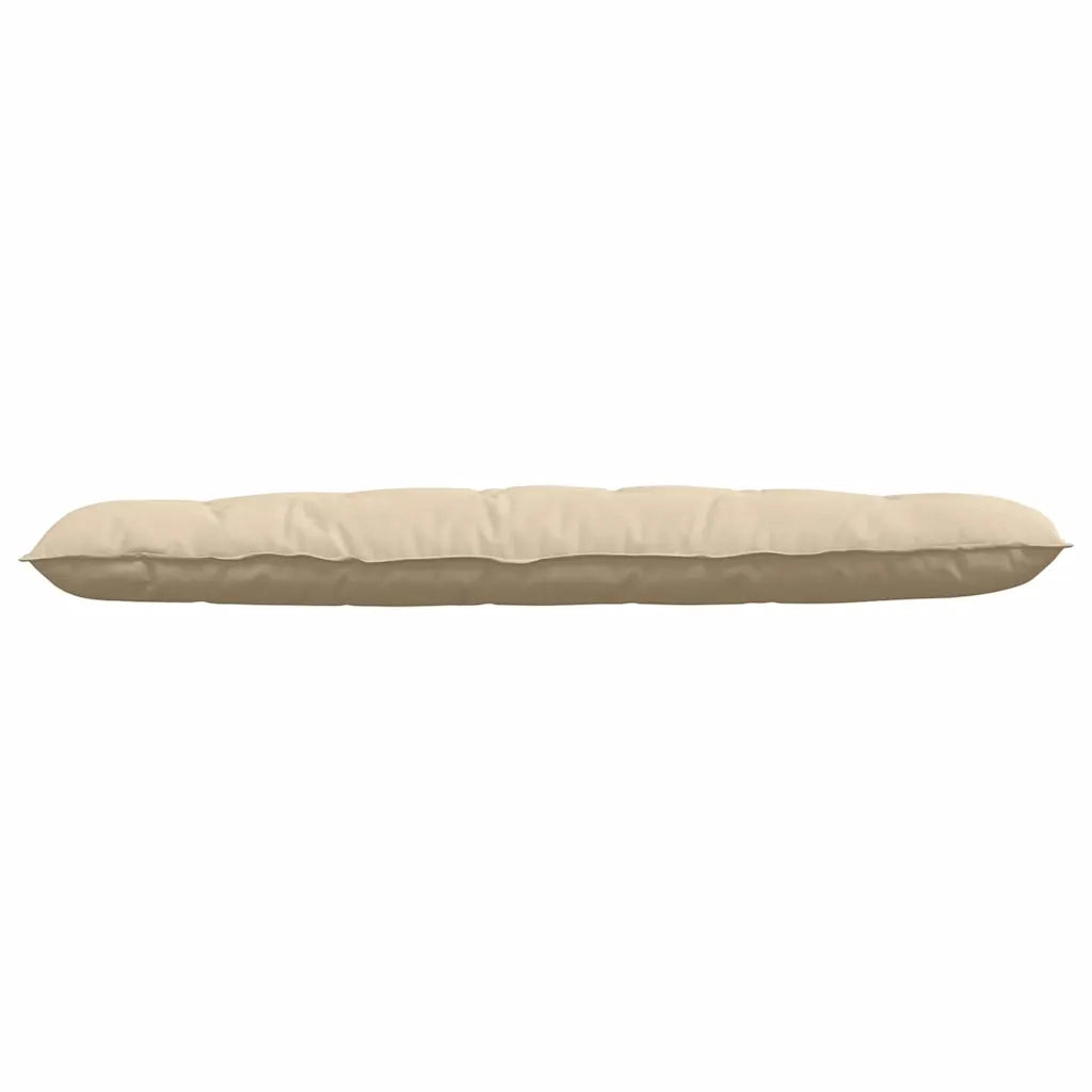 Cuscino per Schiena Crema 180 x 50 cm Tessuto in Microfibra 42014949