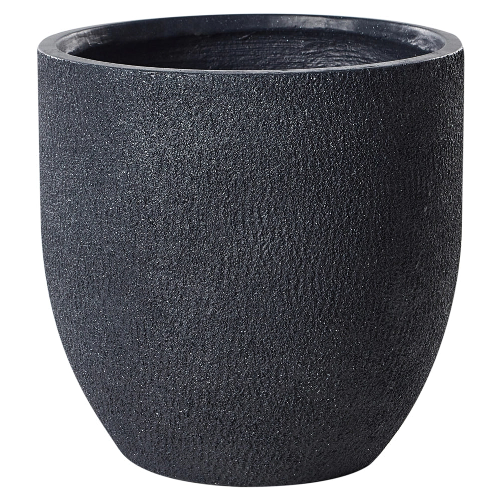 Vaso da fiori in argilla grigio scuro 46 x 46 x 46 cm per interni ed esterni resistente alle intemperie