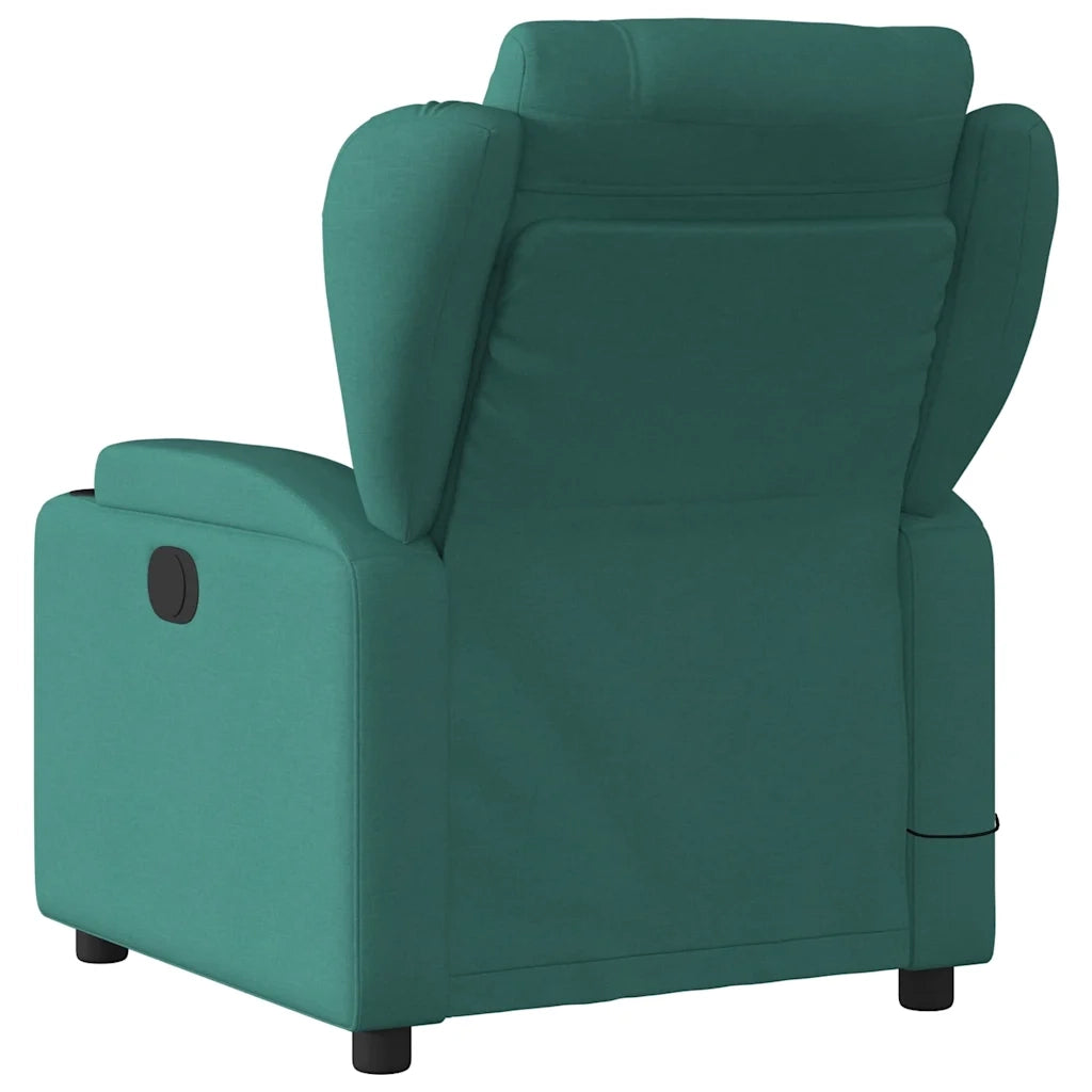 Poltrona reclinabile massaggiante in Tessuto Verde Scuro 3206003