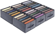 Organizzatore per armadio 6-cassetta, scatola pieghevole in tessuto non tessuto, set con 5 cassetti, sistema di archiviazione per capi d'abbigliamento, T-shirt, pantaloni, sottovesti, jeans