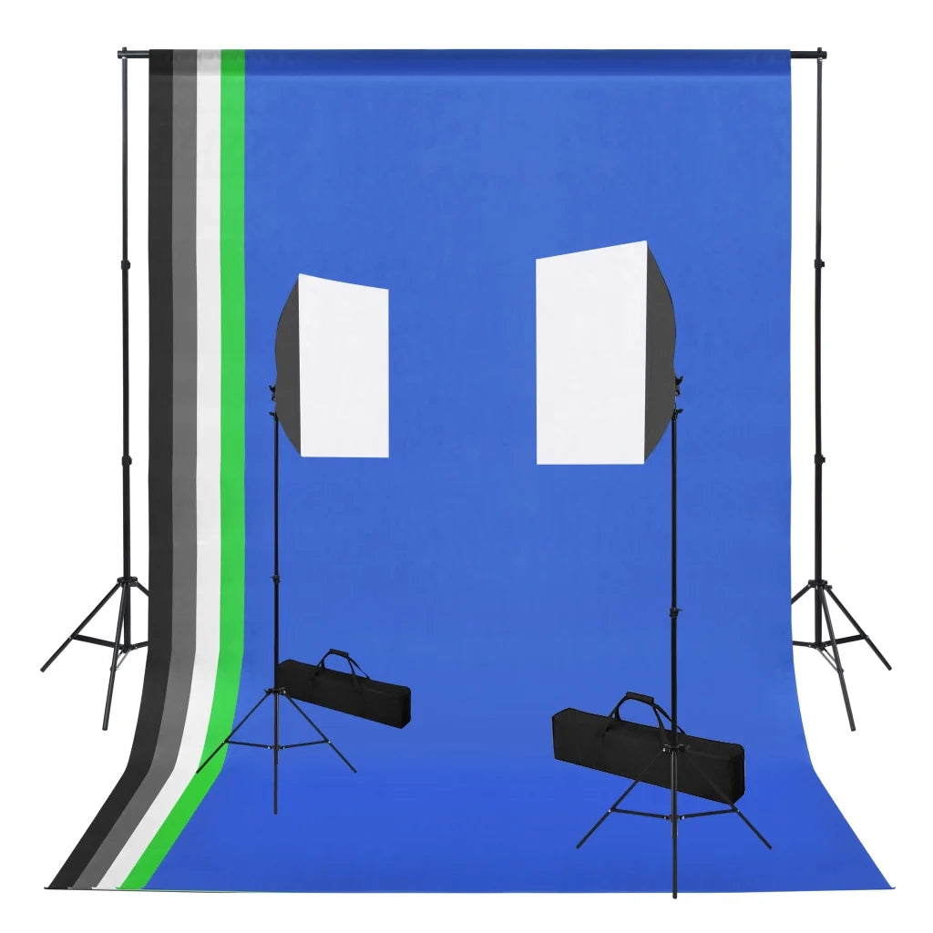 Kit per Studio Fotografico con Luce Softbox e Fondalicod mxl 72270