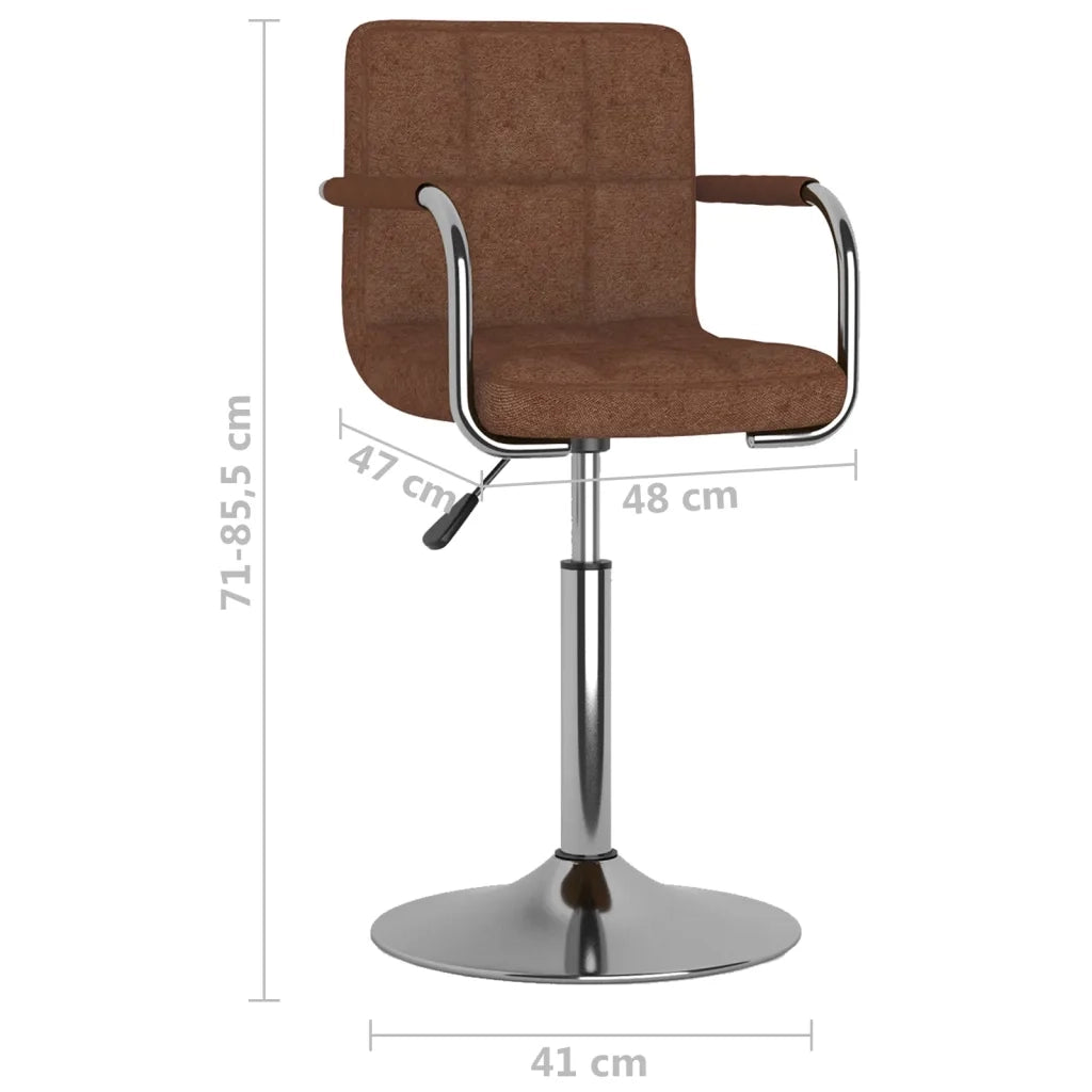Sgabello da Bar Marrone in Tessuto 334546