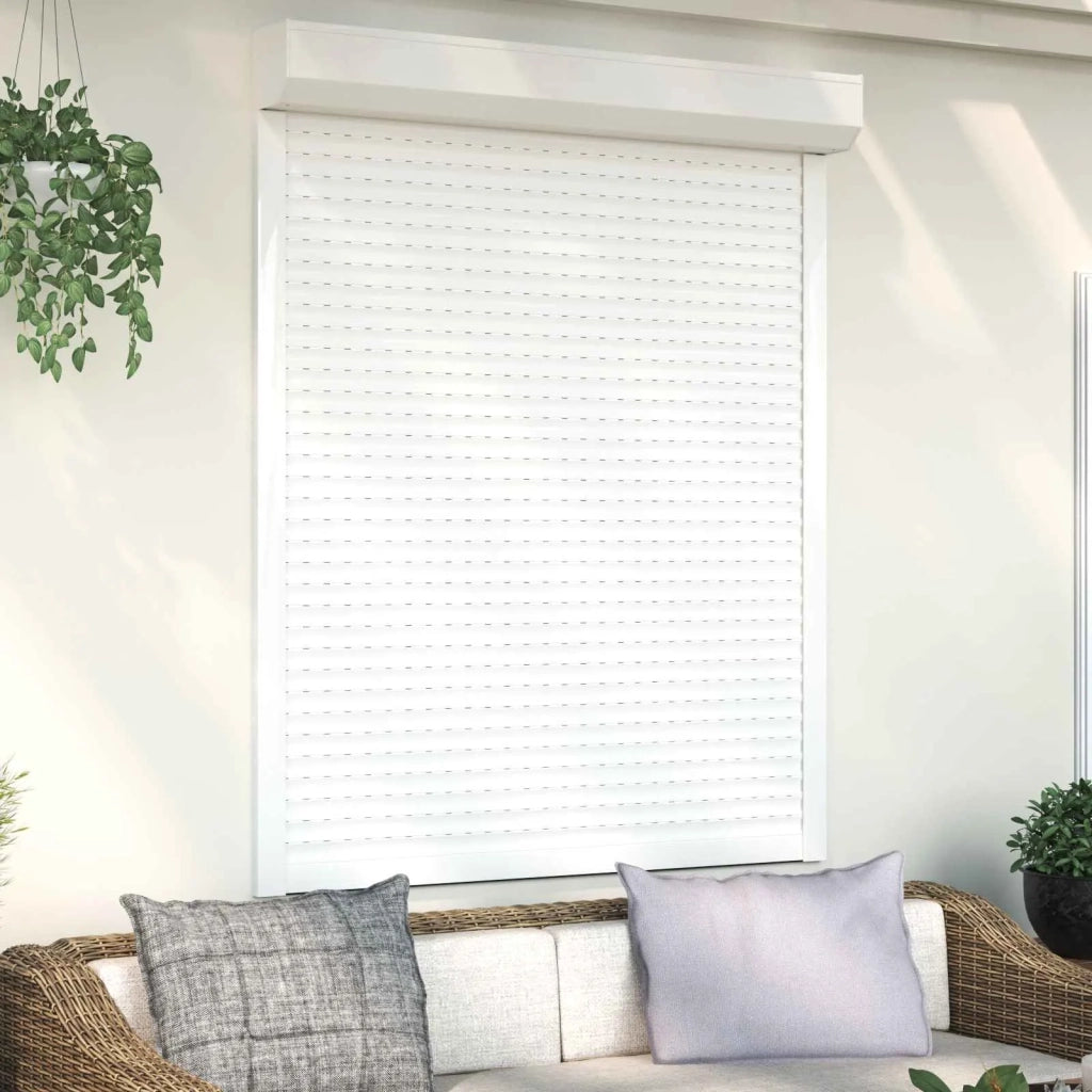 Persiana a rullo Bianco 120 x 150 cm Alluminio e poliuretano
