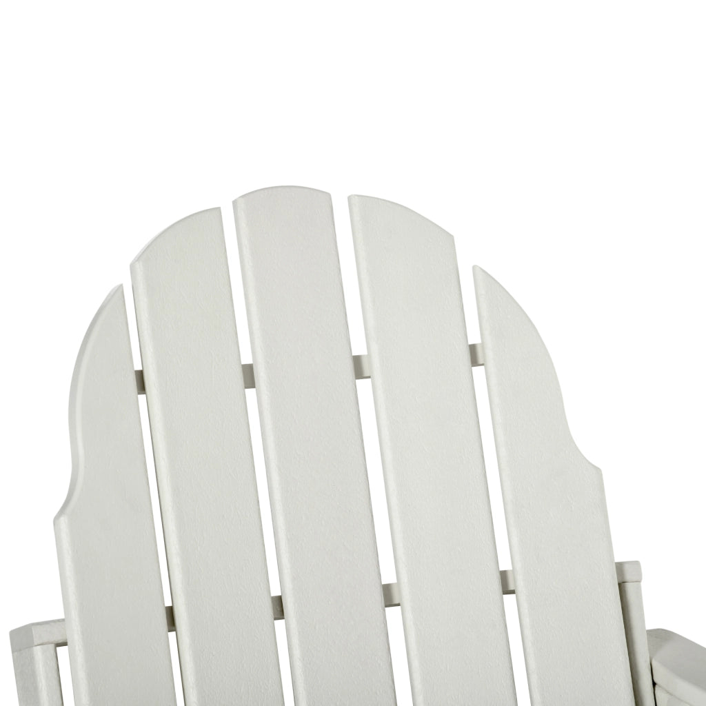 Sedia Adirondack pieghevole per balcone e giardino bianca