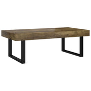 Tavolino salotto | Tavolino da caff¨¨ | Tavolino da Soggiorno Marrone Scuro e Nero 120x60x40 cm MDF e Ferro