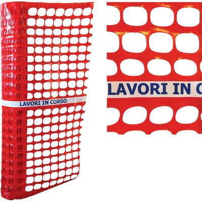 Rete Protezione Cantiere Lavori in Corso Tenax 100 g Mq H 50 ml 100 cm