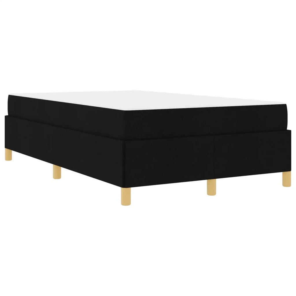 Letto matrimoniale | Letto per adulti | Struttura del letto con materasso Nero 120 x 200 cm Tessuto