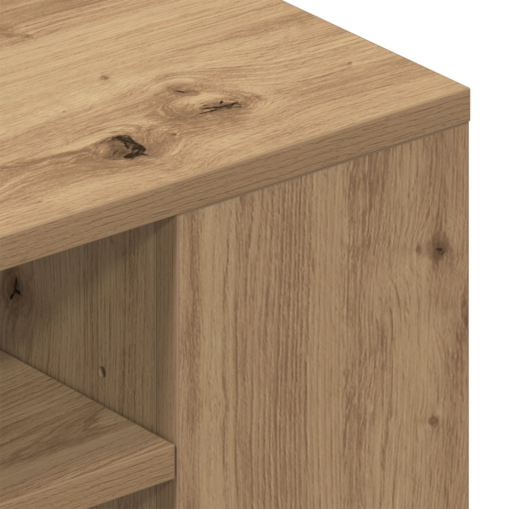 Mobile TV da muro  in rovere artigianale, 100x30x26,5 cm, in legno ingegnerizzato