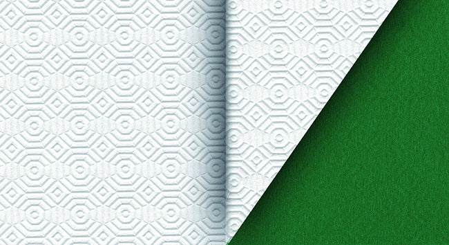 TOVAGLIATO IN PVC MOLLETTONE BIANCO/VERDE  Rotolo cm.140 (H) x 20 mt (L)