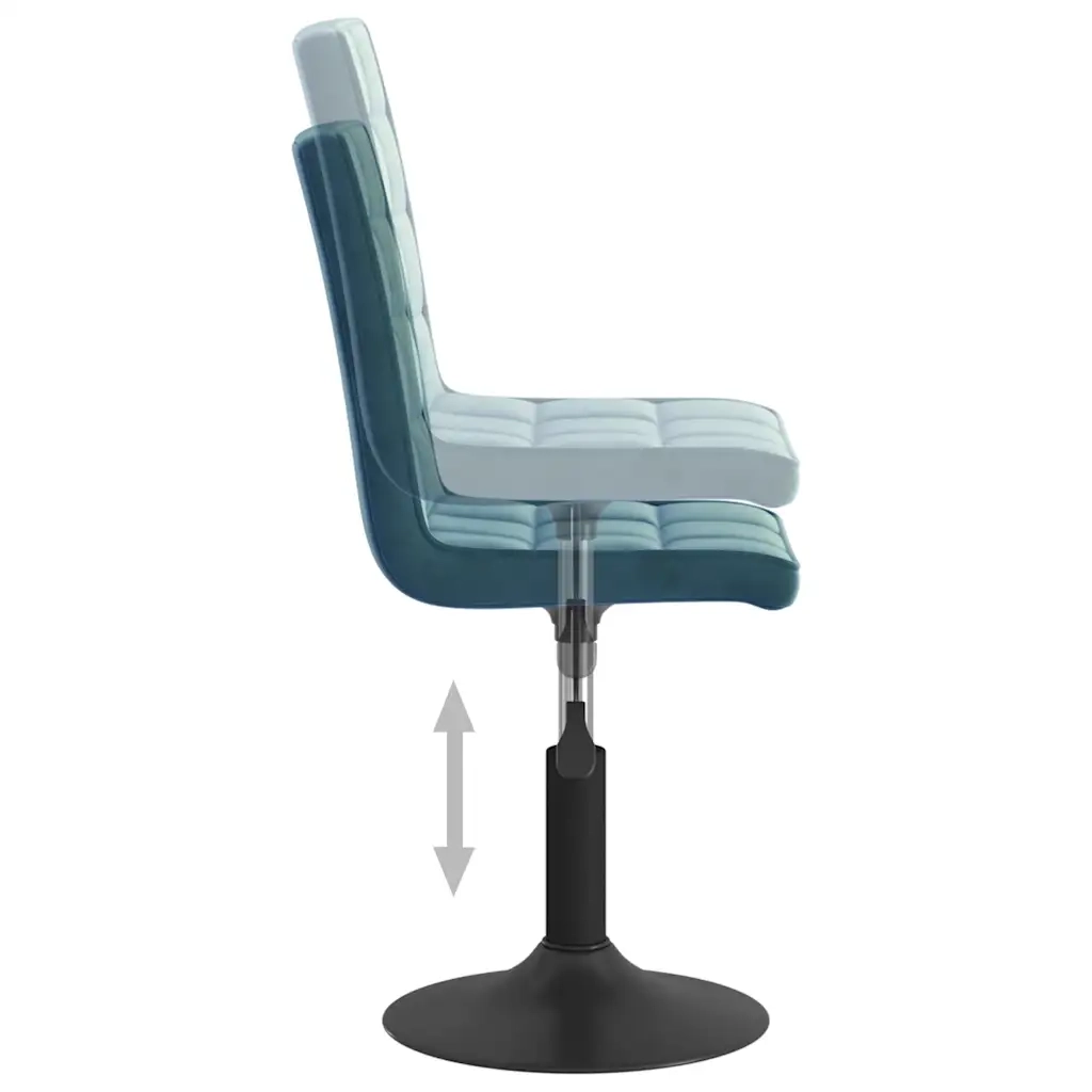 Sedie da Pranzo Girevoli 6 pz Blu in Velluto 3089304