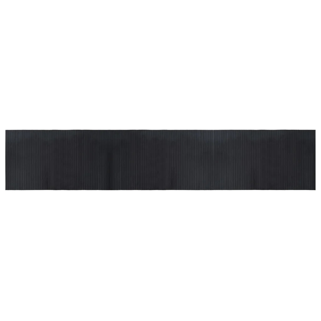 Tappeto Rettangolare Nero 60x300 cm in Bambù 376720