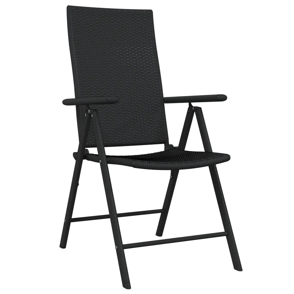 Set da Pranzo da Giardino 5 pz | Set Salotto da Giardino Nero